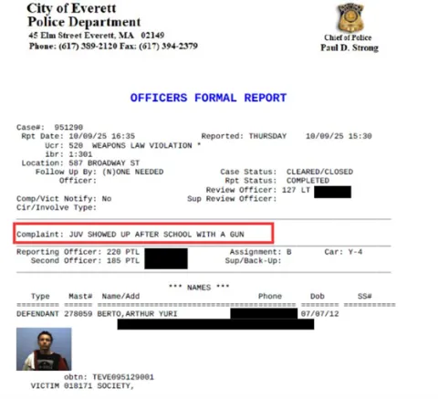 DHS Sets the Record Straight on 13-year-old with Gang Ties with Dangerous Weapons Charge for Allegedly Carrying Gun and Long Knife in Massachusetts
