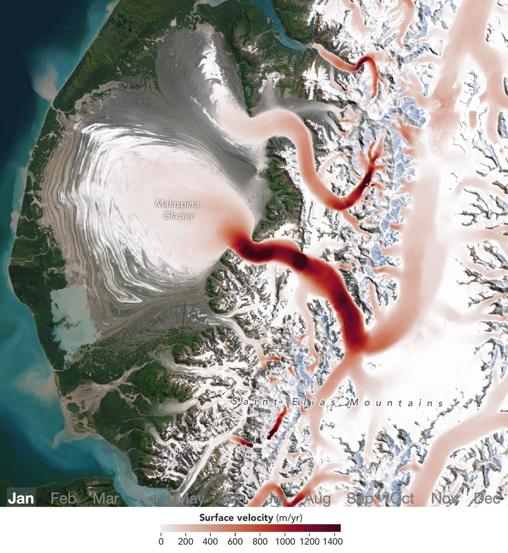 Satellites Detect Seasonal Pulses in Earth’s Glaciers