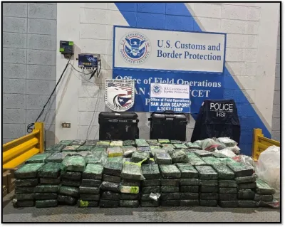 CBP seizes 935 pounds of cocaine concealed in cargo trailer chassis in San Juan