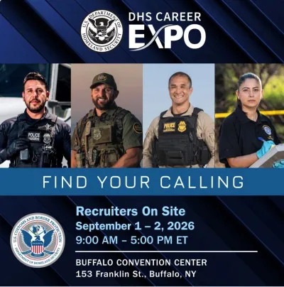 U.S. Customs and Border Protection to Participate in DHS Career Expo in Buffalo Sept. 1-2, 2026